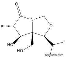 Molecular Structure of 145452-02-4 ((3R,4S,5R,6S)-1-Aza-4-hydroxy-5-hydroxymethyl-6-isopropyl-3-methyl-7-oxabicycl[3.3.0]octan-2-one)